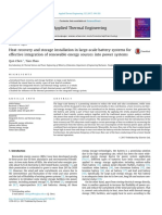 Heat Recovery and Storage Installation in Large-Scale Battery Systems For Effective Integration of Renewable Energy Sources Into Power Systems