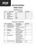 Smart Toilet Bill of Material