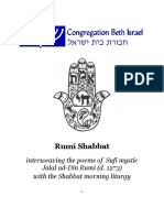 Celebrating Shabbat With Rumi Published by Congregation Beth Israel