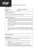 Informe de Lectura Análisis Crítico Creativo - Lucas Kiryk