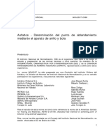 NCh2337-1998 (Asfaltos - Determinacion Del Punto de Ablandamiento Mediante El Aparato de Anillo y Bola)