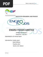 Report On Engro Foods