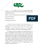 Reporte Lectura - Cap Dinamica de Grupos