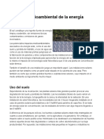 Impacto Medioambiental de La Energia Fotovoltaica