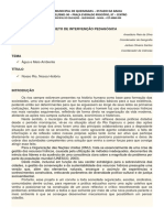 Projeto de Intervenção - Ciências e Geografia - Água e Meio Ambiente - I Unidade