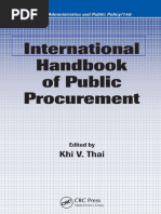 International Handbook of Public Procurement PDF