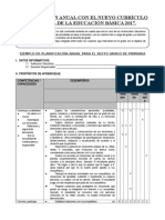 Planificacion Curricular Modelo 6° Grado