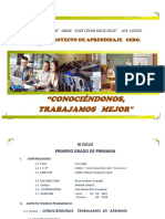 PROYECTO 0 Primer Grado 2018