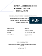 Construction and Effectiveness of Neuro Linguistic Program-1