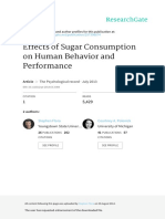 Effects of Sugar Consumption On Human Behavior and Performance