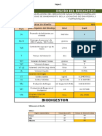 Calculo Biodigestor