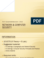 Network & Computer Security: Prof. Giovambattista Ianni - 2013