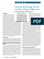 Estimation of Incremental Haulage Costs by Mining Historical Data and Their Influence in The Final Pit Definition PDF