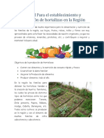 Manual para El Establecimiento y Producción de Hortalizas en La Región