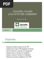 Industrial Hygiene Qualitative Risk Assessment - Dan Drown CIH CSP