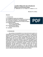 Por Una Razonable Utilización de La Prueba de Indicios en El Proceso Penal