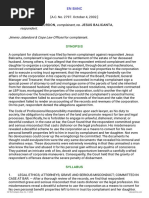 Complainant Vs Vs Respondent Jimeno Jalandoni & Cope Law Offices