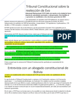 Sentencia Del Tribunal Constitucional Sobre La Reelección de Evo