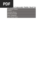 Georgetown University Public Real Estate Fund Valuation Model