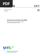 Uic Code: Harmonised Commodity Code (NHM)