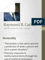 Raymond B. Cattell: Factor Analytic Trait Theory