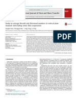 Study On Average Nusselt and Sherwood Numbers in Vertical Plate Channels With Falling Water Film Evaporation