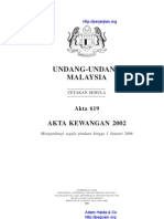 Akta 619 Akta Kewangan 2002