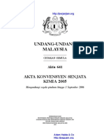 Akta 641 Akta Konvensyen Senjata Kimia 2005