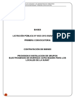 Provision e Instalacion de Grupos Electrogenos de Diversas Capacidades para Los Locales de La Sunat