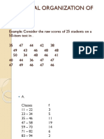 Statistical Organization of Scores