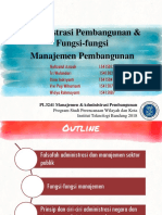 Administrasi Pembangunan & Fungsi-Fungsi Manajemen Pembangunan