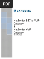 Netborder SS7 VoIP Media Gateway User Manual v1.0.15