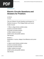 Questions On Simple Resistive Circuits