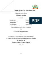 Compact Micro Strip Patch Antenna For Wlan Application: A Project Report