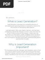 What I Lead Generation?: L Ad G N Ration