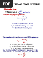 Machining Time and Power Estimation