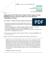 Application of The WHO Keys of Safer Food To Improve Food Handling Practices of Food Vendors in A Poor Resource Community in Ghana