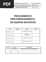 Procedimiento de Pre Comisionado Equipos Rotativos