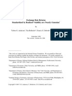 Exchange Rate Returns Standardized by Realized Volatility Are (Nearly) Gaussian