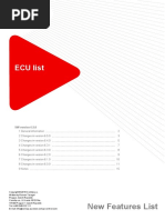 ECU List 6 5 0 New Features List