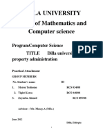 Dilla Universty Dilla University School of Mathematics and Computer Science