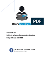 Advanced Computer Architecture - Unit 1 - WWW - Rgpvnotes.in