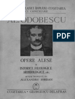 Alexandru I. Odobescu - Opere Alese. Volumul 2 - Scrieri Istorice, Istorico-Literare, Filologice, Folklorice, Arheologice, Etc PDF