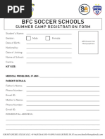 Registration Form - BFC Soccer Schools Summer Camp 2018