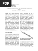 Cable Truss Analyses For Prestressed Suspension Bridge: Goremikins, V. Rocens, K. & Serdjuks, D