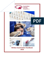 Written Examination Handbook Dentist 2018