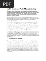 3.0 Electrode Paste Manufacturing: 3.1 The Chemistry of Paste