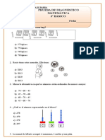 Prueba Diagnostico Matematica 3º