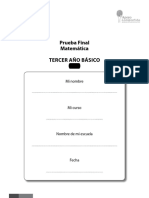 Matemática Evaluación Final 3° Básico