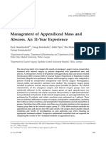 Management of Appendiceal Mass and Abscess. An 11-Year Experience